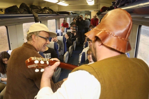 Recreación teatral en el Ferrocarril del Canfranc. 2016.» Recreación teatral en el Ferrocarril del Canfranc. 2016."